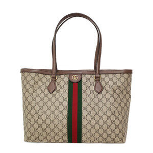 GUCCI Ophidia Supreme GG Tote Shoulder Bag Brown